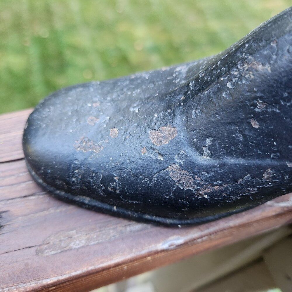 Antique Cast Iron Mens Boot Shoe Mannequin No Buttons RARE Doll Store Display - Picture 6 of 8